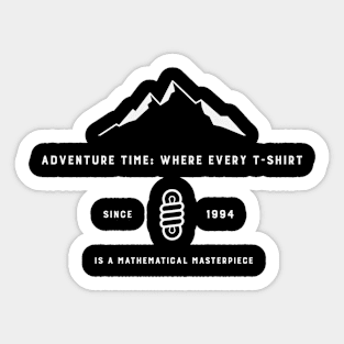 Adventure Time: where every t-shirt is a mathematical masterpiece, Adventure time Sticker